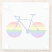 Fahrt mit dem Pride Bike Glasuntersetzer (Rückseite)