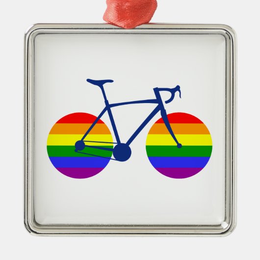 Fahrt mit dem Pride Bike Ornament Aus Metall (Vorne)