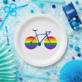 Fahrt mit dem Pride Bike Pappteller (Party)