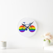 Fahrt mit dem Pride Bike Runde Wanduhr (Zuhause)