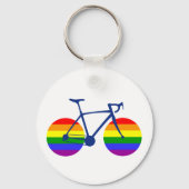 Fahrt mit dem Pride Bike Schlüsselanhänger (Vorderseite)