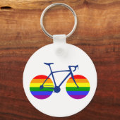 Fahrt mit dem Pride Bike Schlüsselanhänger (Rückseite)