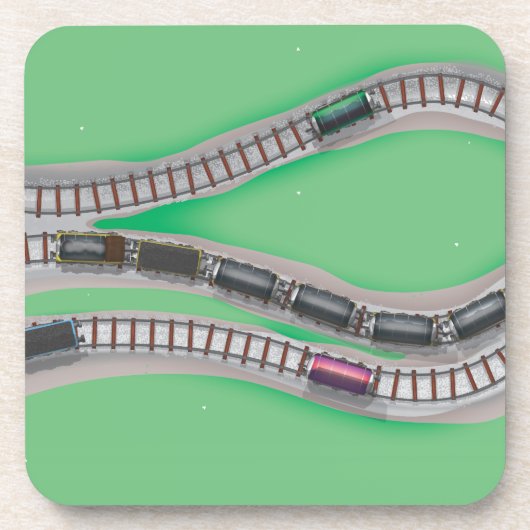 Fahrt mit dem Zug Getränkeuntersetzer (Vorderseite)