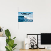 Fahrt mit der blauen Welle zum Sieg | Politik Poster (Heimbüro)