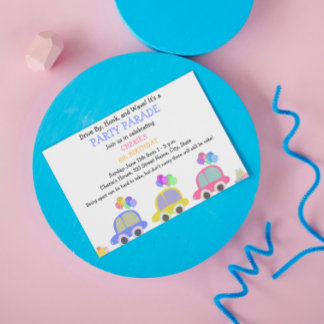 Fahrt mit der Geburtstagsparade Einladung