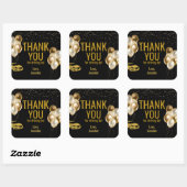 Fahrt mit der Geburtstagsparade Quadratischer Aufkleber (Blatt)