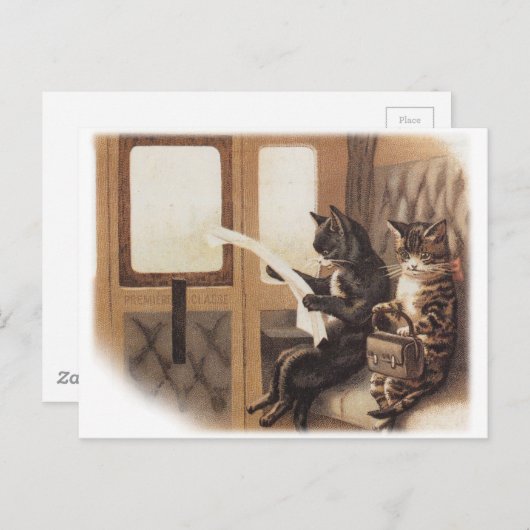 Fahrt mit der Kitty Postkarte (Vorne/Hinten)