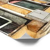 Fahrt mit der Straßenbahn in Lissabon Portugal Pos Poster (Ecke)