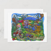 Fahrt mit der Straßenbahn. Postkarte (Vorne/Hinten)