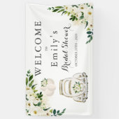 Fahrt mit der weißen Blüte des Brautparty Banner (Vertikal)