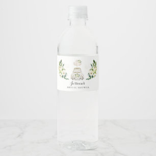 Fahrt mit der weißen Blüte des Brautparty Wasserflaschenetikett
