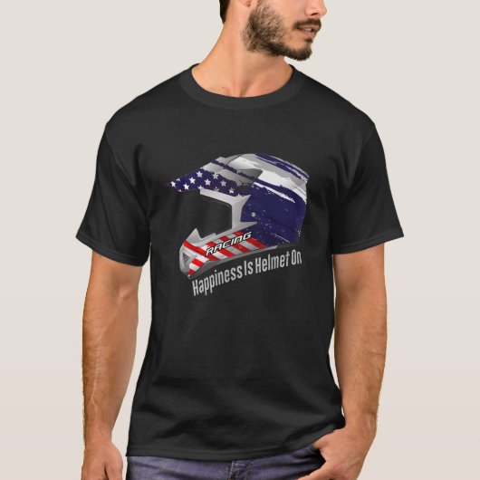 Fahrt mit Freude: Helm-On-Glück T-Shirt (Vorderseite)