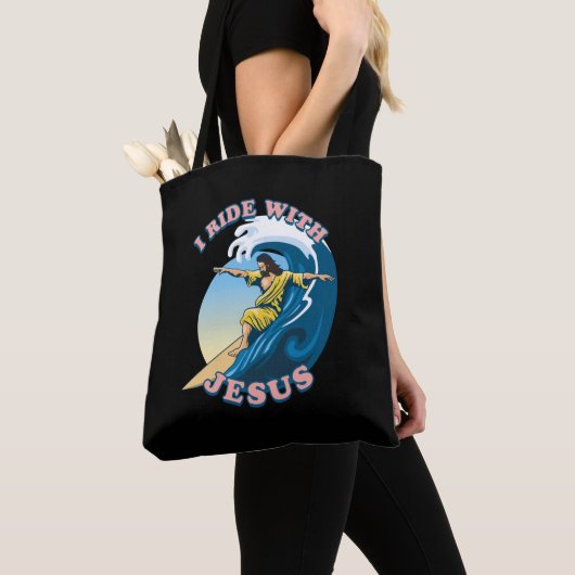 Fahrt mit Jesus | Surfen Jesus Illustration Tasche (Von Nahem)