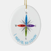 Fahrt mit Kayak Keramik Ornament (Rechts)