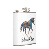 Fahrt mit Liebe Vinyl Wrapped Flask Flachmann (Rechts)