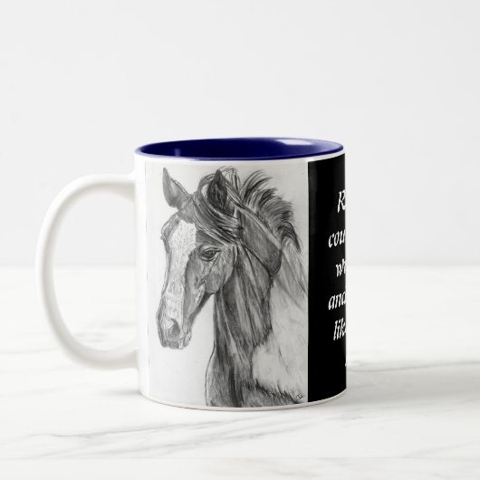 Fahrt mit Mut Zweifarbige Tasse (Links)