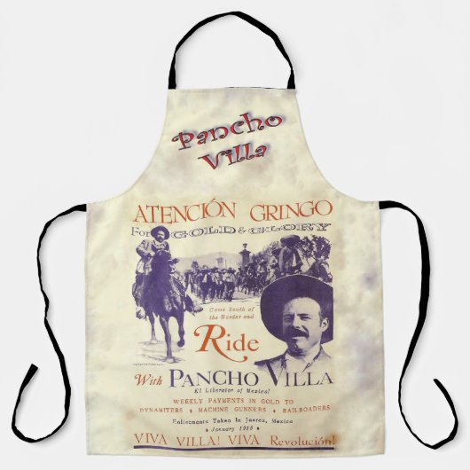 Fahrt mit Pancho Villa Vintag mexikanisch Schürze (Vorderseite)
