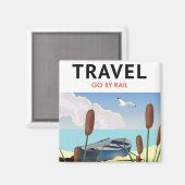 Fahrt mit Rail Two-Tone Coffee Tasse Magnet (Vorderseite/Rückseite)