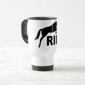 FAHRT mit springendem Pferd (Schwarzes) Reisebecher (Vorderseite Links)