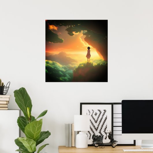 Fahrt nach Neverland-Sunset Poster (Heimbüro)