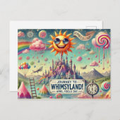 "Fahrt nach Whimsyland!" April: Postkarte (Vorne/Hinten)