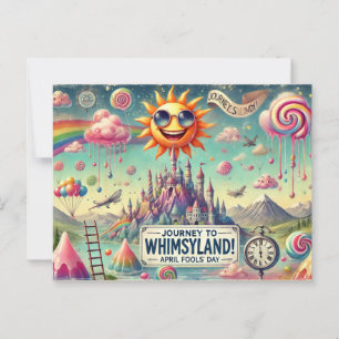 "Fahrt nach Whimsyland!" April: Postkarte