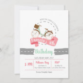 Fahrt über das Fahrrad zum Geburtstag Einladung | (Vorderseite)