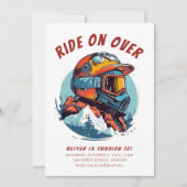 Fahrt über Snowboarden Geburtstagsparty Einladung (Vorderseite)