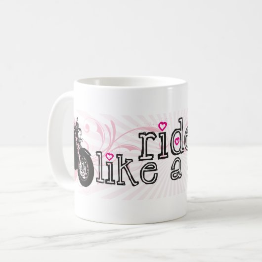 Fahrt wie ein Mädchen Kaffeetasse (Vorderseite Links)