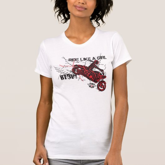 Fahrt wie ein Mädchen T-Shirt (Vorderseite)