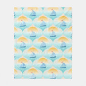 Fahrt zum Beach Sailor Boat Fleecedecke (Vorderseite)