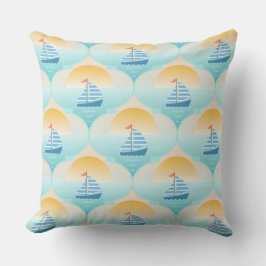 Fahrt zum Beach Sailor Boat Kissen