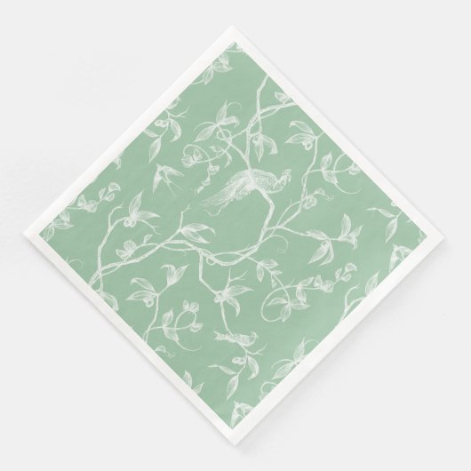 Fahrt zum Schloss Peacock Green2 Serviette (Ecke)
