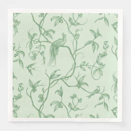 Fahrt zum Schloss Peacock Green Serviette (Vorderseite)