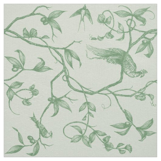 Fahrt zum Schloss Peacock Green Stoff (Muster)