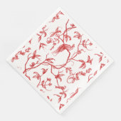 Fahrt zum Schloss Peacock Red Serviette (Ecke)