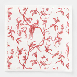 Fahrt zum Schloss Peacock Red Serviette