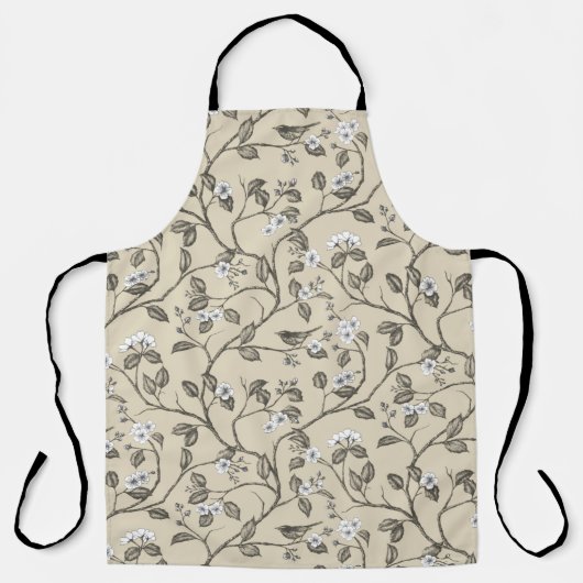 Fahrt zum Schloss Warbler Beige Schürze (Vorderseite)