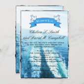 Fahrt zur Liebe|Kreuzfahrt Schiff/Hochzeit in Urla Einladung (Vorne/Hinten)