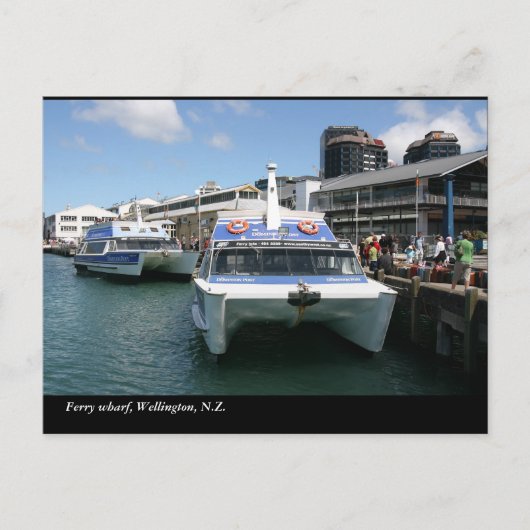 Fährterminal, Wellington, N.Z. Postkarte (Vorderseite)