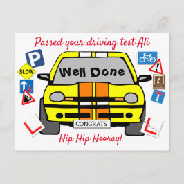 Fahrtest bestanden, Glückwunsch! Postkarte