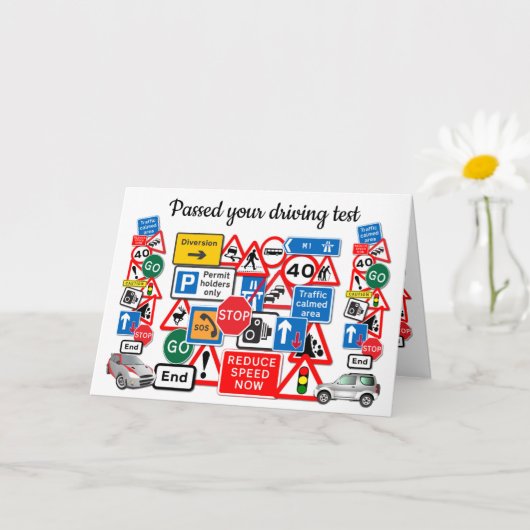Fahrtest bestanden ~ Herzlichen Glückwunsch! Karte (Kleine Pflanze)