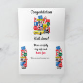 Fahrtest bestanden ~ Herzlichen Glückwunsch! Karte (Innenseite)