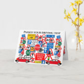 Fahrtest bestanden ~ Herzlichen Glückwunsch! Karte (Gelbe Blume)