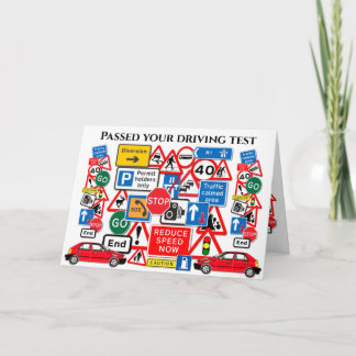 Fahrtest bestanden ~ Herzlichen Glückwunsch! Karte