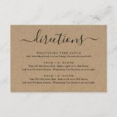 Fahrtrichteneinschlusskarte - einfaches Kraftpapie Begleitkarte (Vorderseite)