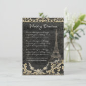 Fahrtrichtung Eiffelturm Khalk Typografie Einladung (Stehend Vorderseite)