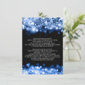 Fahrtrichtung funkelnde Lichter Saphir blau Einladung (Stehend Vorderseite)