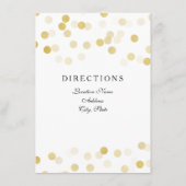 Fahrtrichtung Hochfahren Gold Foil Glitzer Light Begleitkarte (Rückseite)