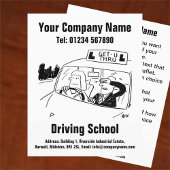 Fahrunterricht Fahren Cartoon Design Flye Flyer